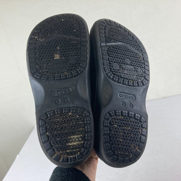 Crocs On The Clock Slip Resistant Shoes Work Slip On Womens 8 Mens 6 Black - Picture 6 of 6